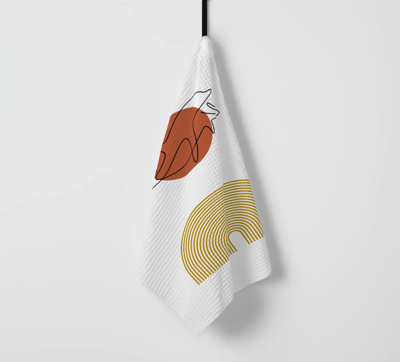 Modern minimalist dolphin Geschirrtuch von YSV MINIMALIST
