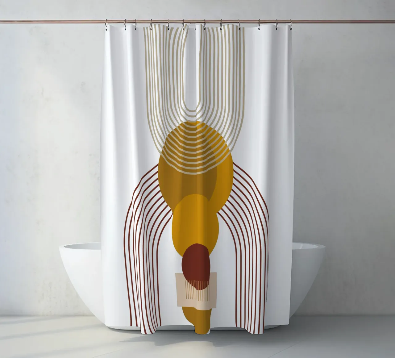 Modern Minimalist Simple Elegant shower curtain by YSV MINIMALIST