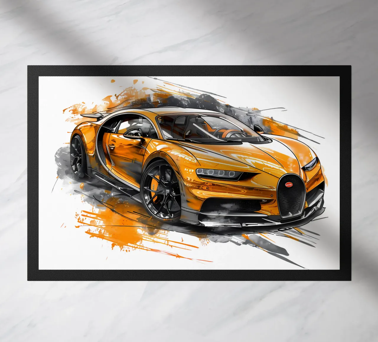 Sports Car Illustration Trending Now doormat by Urban Life