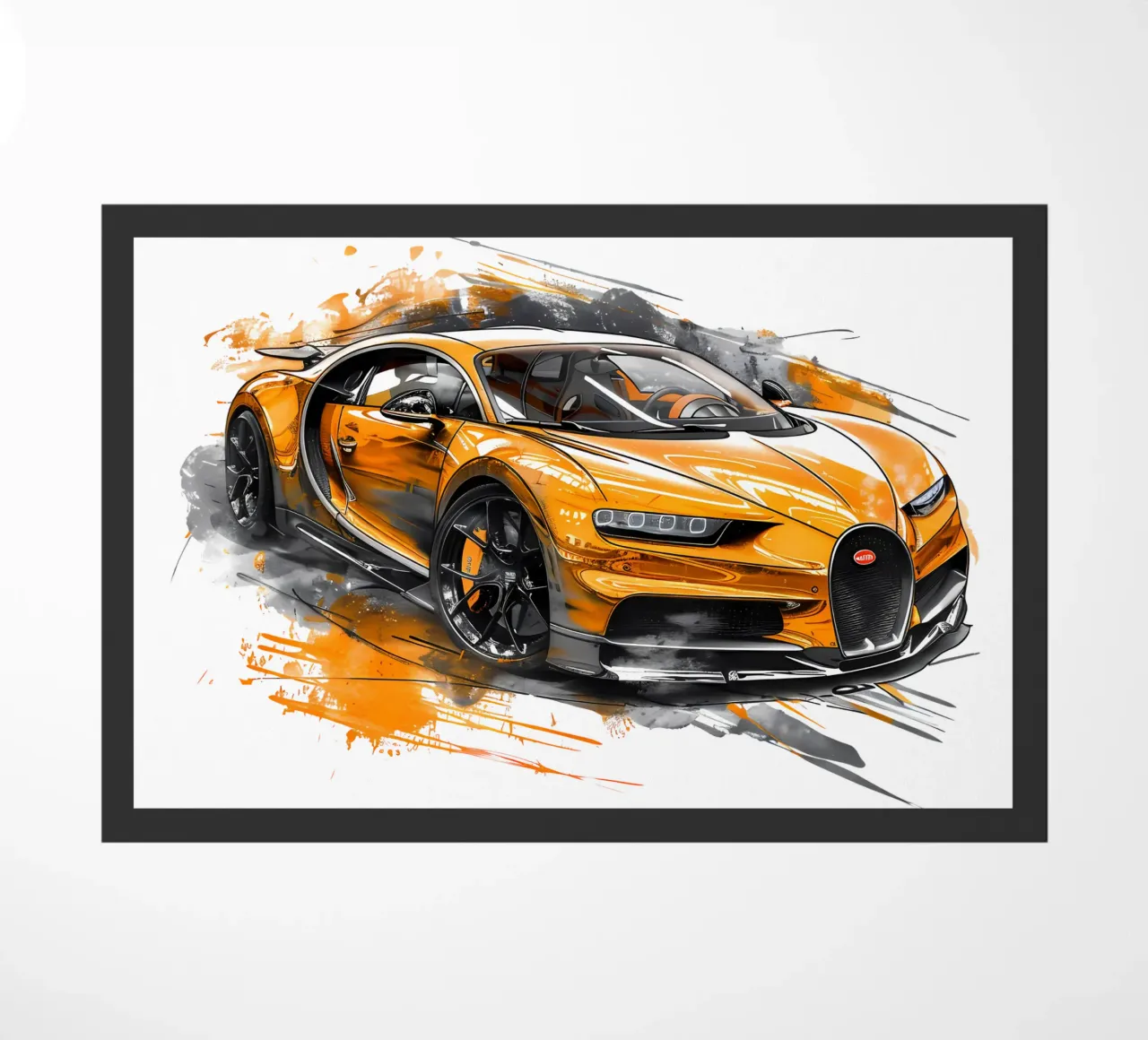 Sports Car Illustration Trending Now doormat by Urban Life