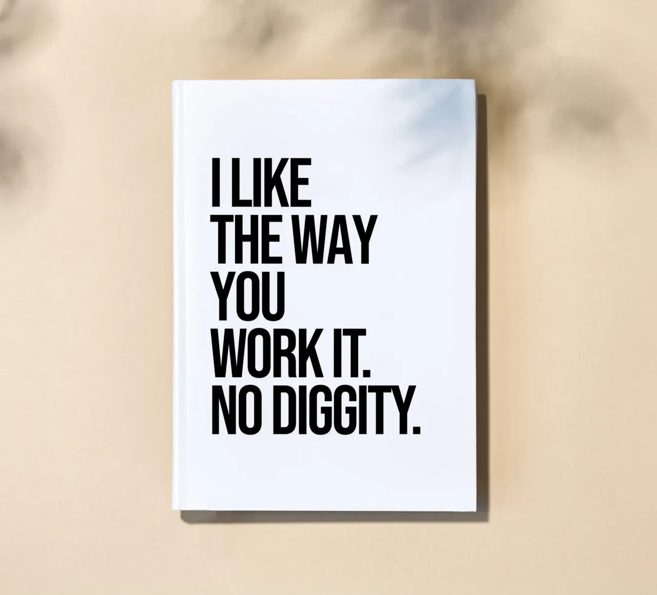 I like the way you work it, no diggity quote notebook by Paigaam Studio