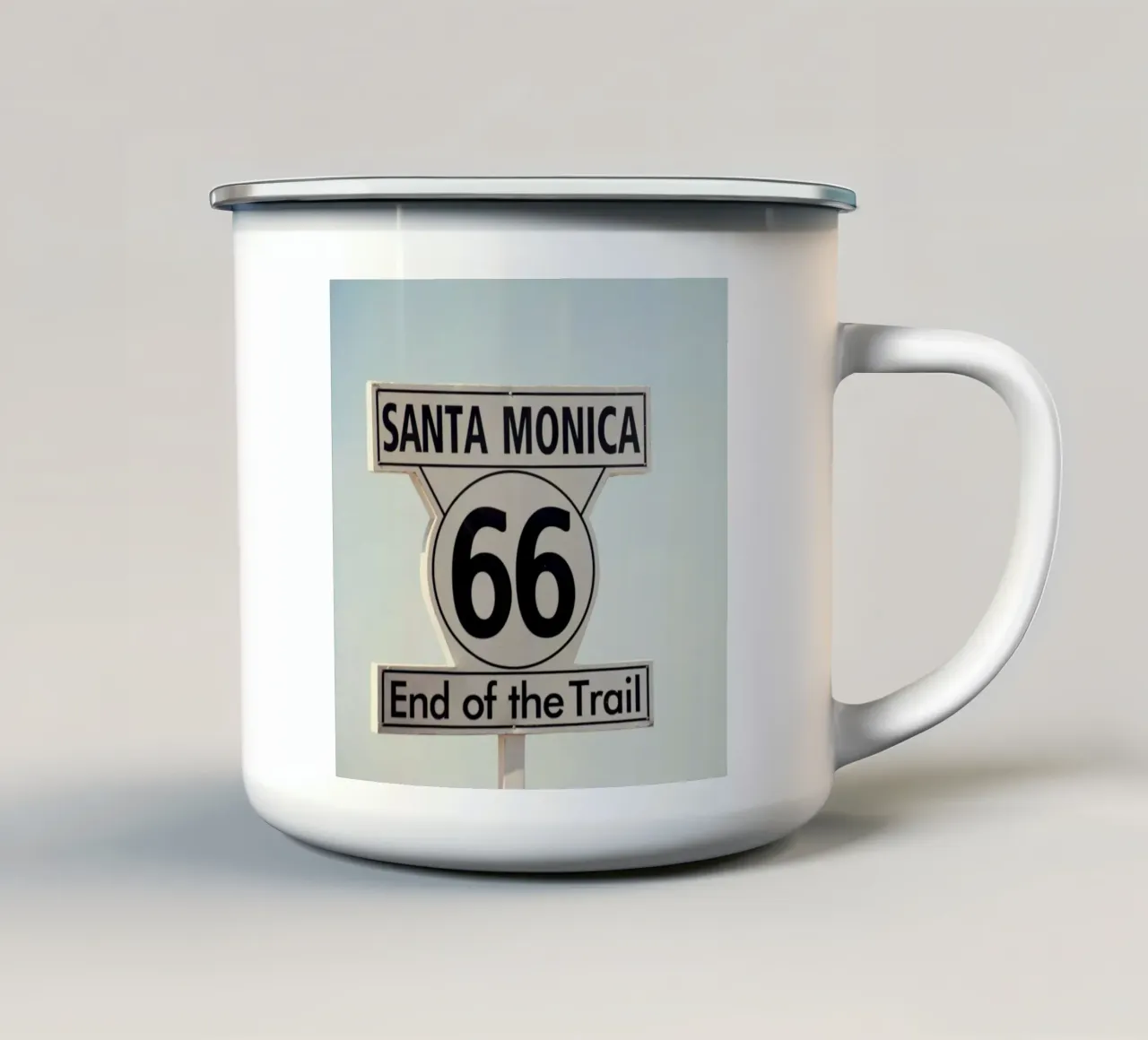 Route 66 tazza in smalto da Catherine McDonald