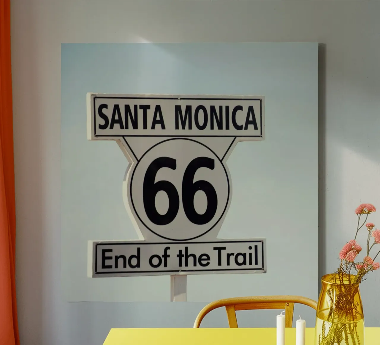 Route 66 tela con Cornice a cassetta da Catherine McDonald