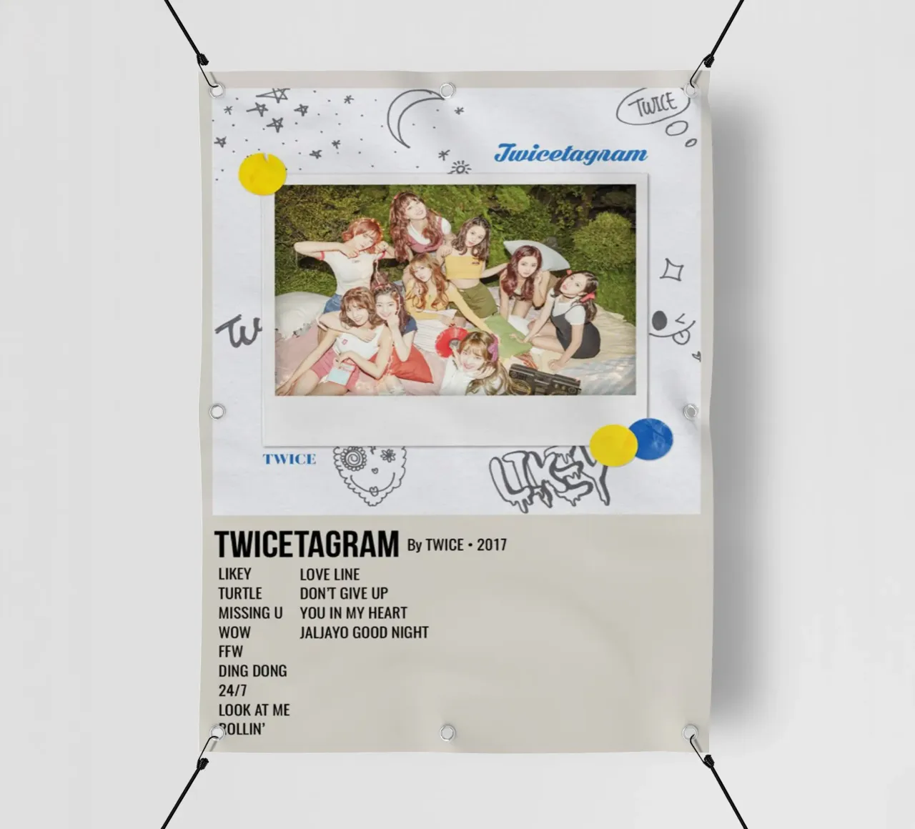 TWICETAGRAM By TWICE - 2017 telo in pvc da SoundStudio