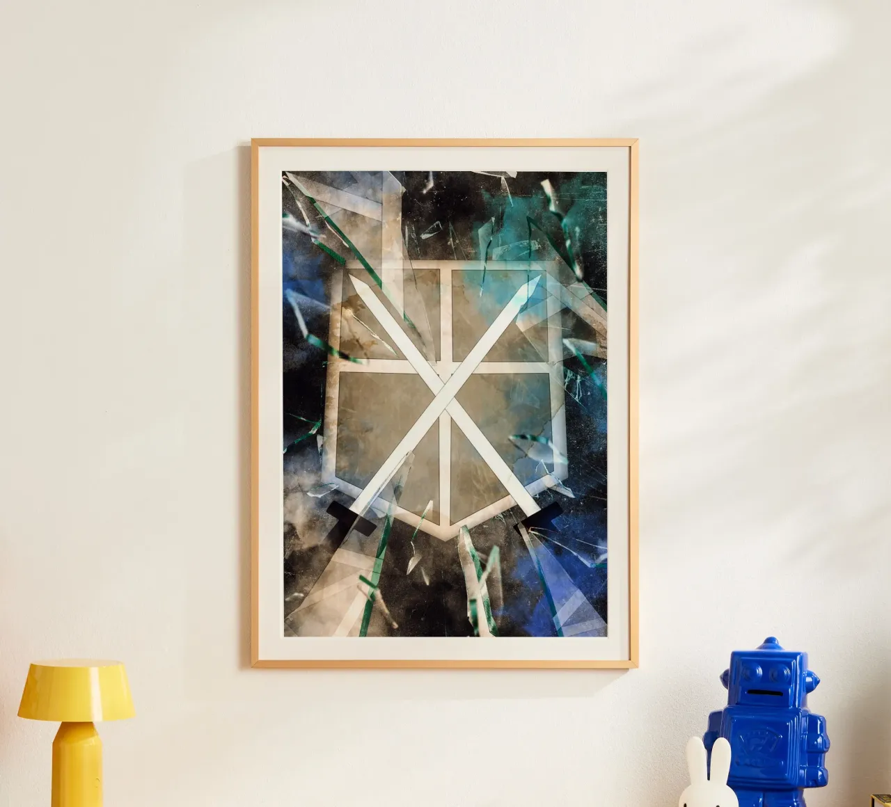 Attack On Titan Trainee Squad poster con telaio in alluminio da CreativeStudio