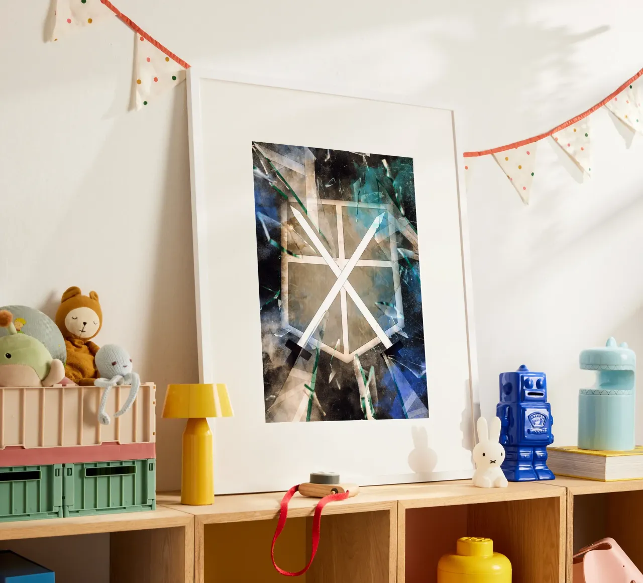 Attack On Titan Trainee Squad poster con telaio in alluminio da CreativeStudio