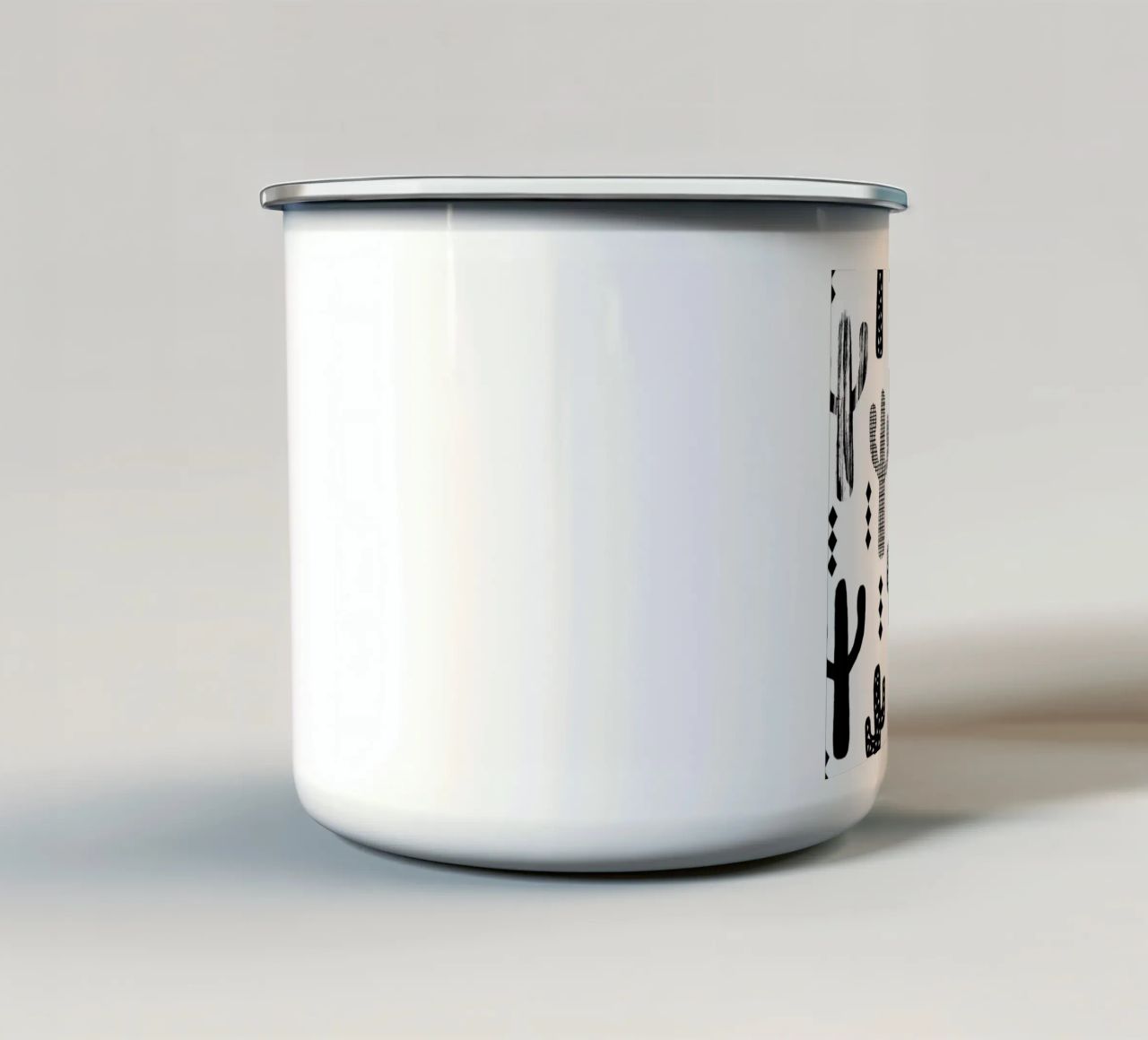 Cactus Black tazza in smalto da Charlotte Winter