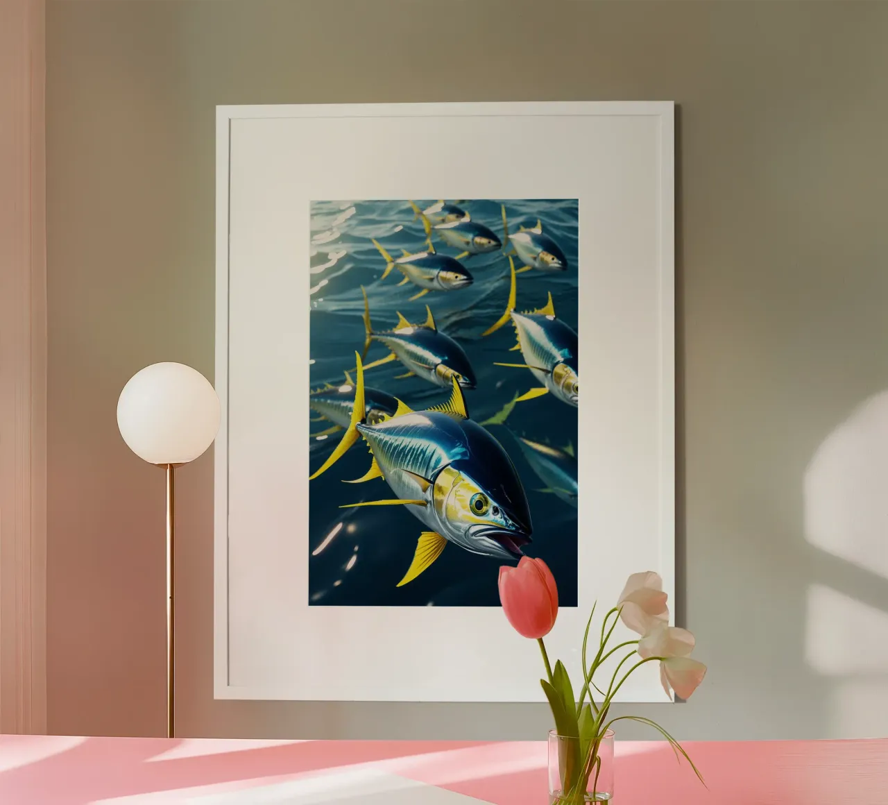 Yellowfin Tuna Shoal in Ocean Splendor poster da AlbertKlee