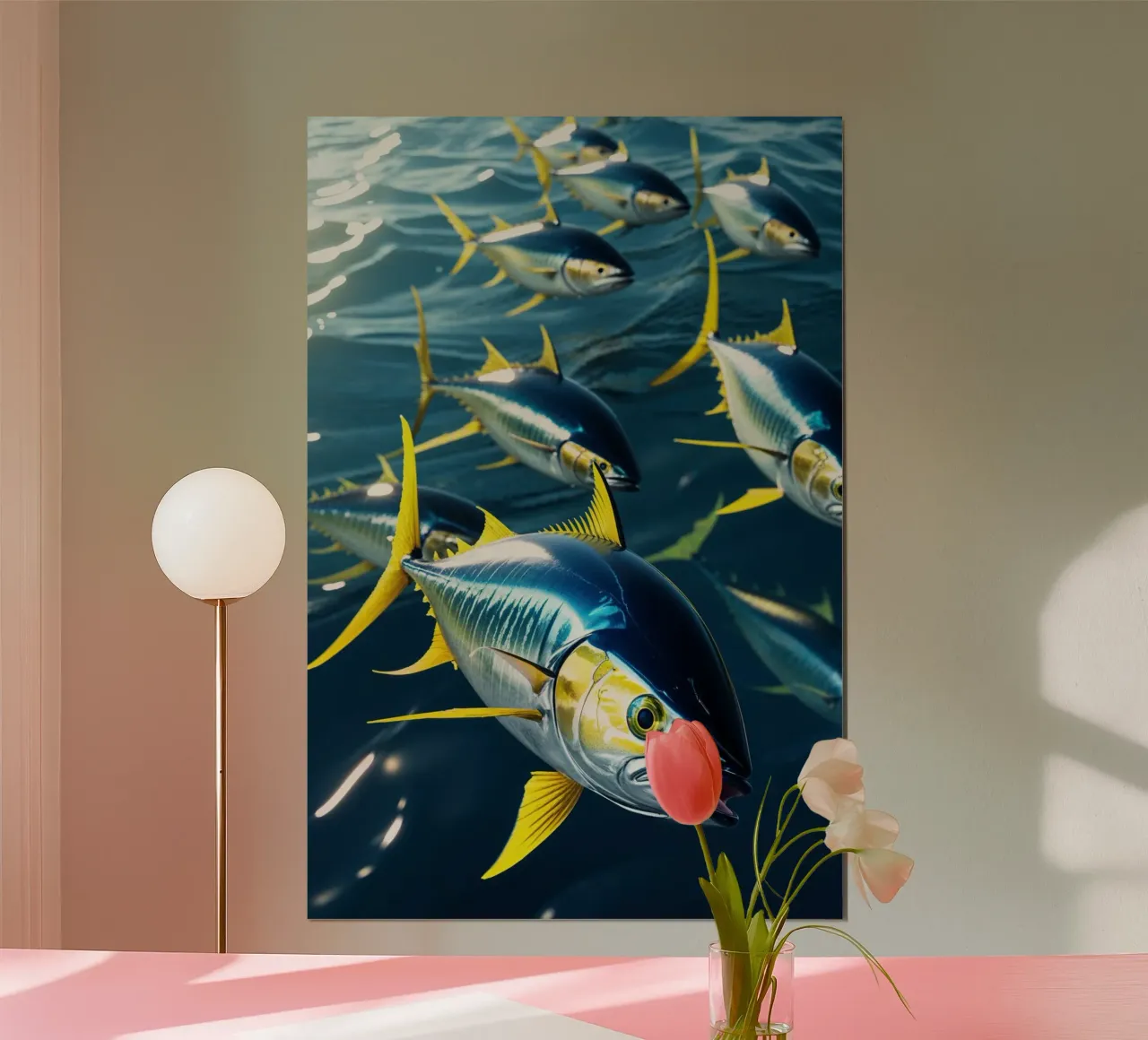 Yellowfin Tuna Shoal in Ocean Splendor poster da AlbertKlee