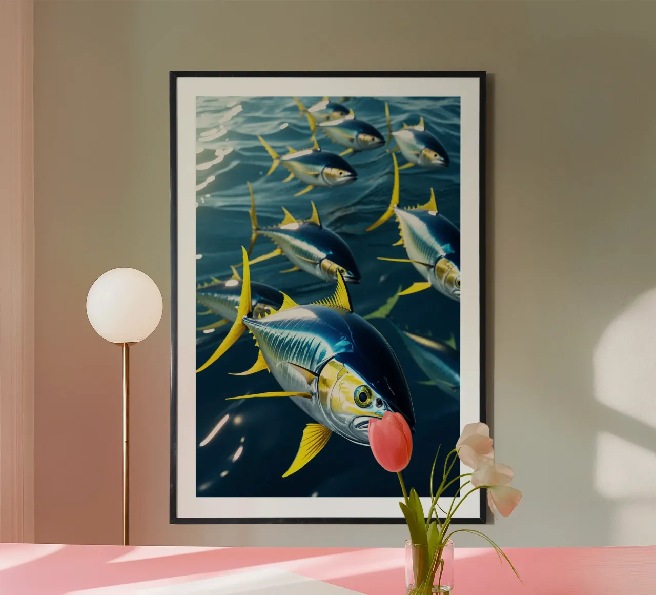 Yellowfin Tuna Shoal in Ocean Splendor poster da AlbertKlee