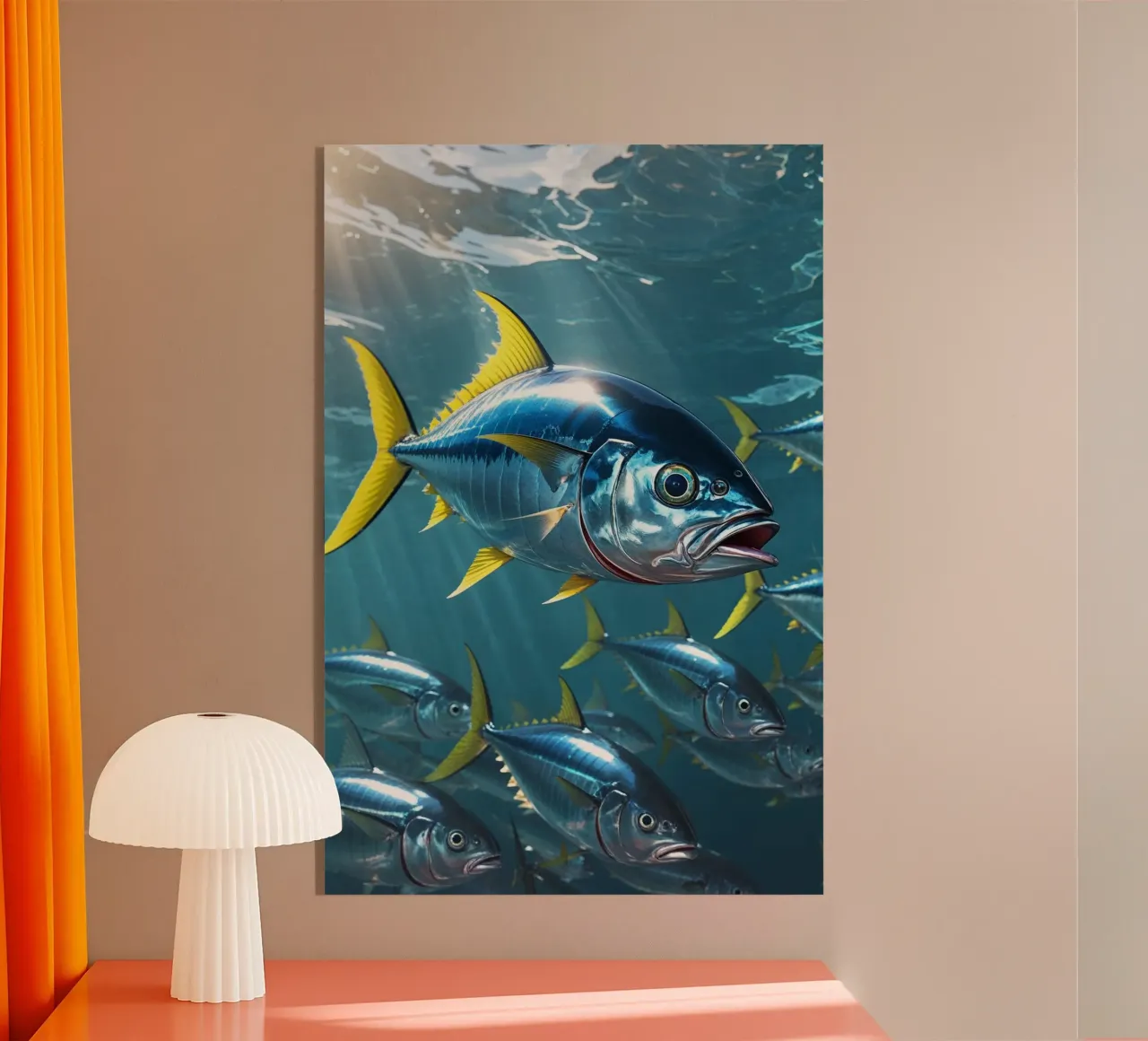 Yellowfin Tuna in Dynamic Motion acryl van AlbertKlee
