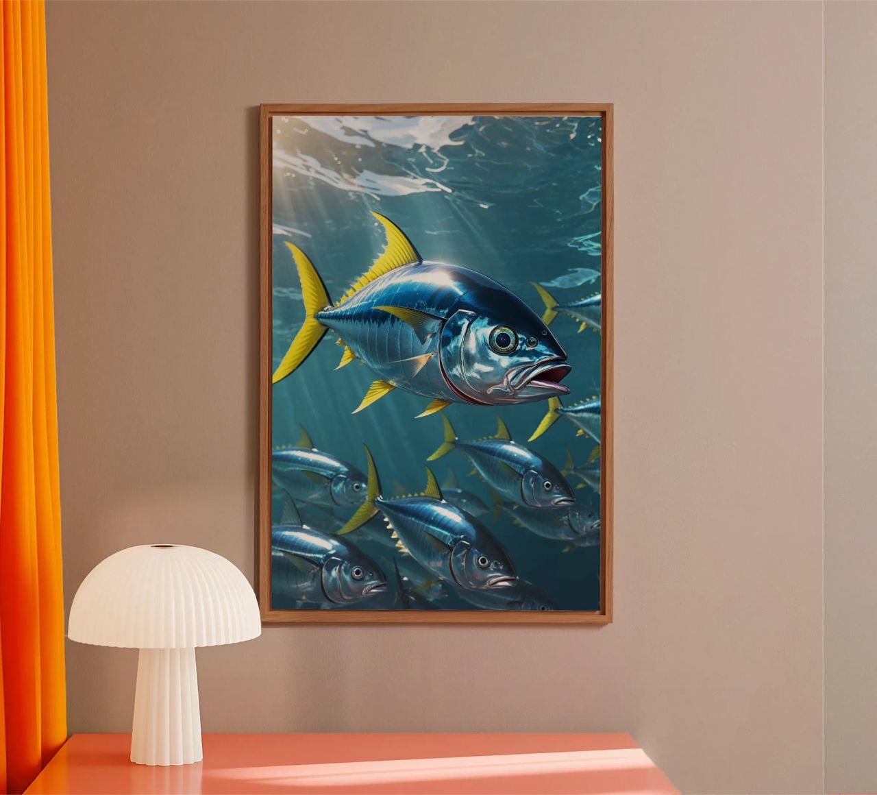 Yellowfin Tuna in Dynamic Motion alluminio dibond da AlbertKlee