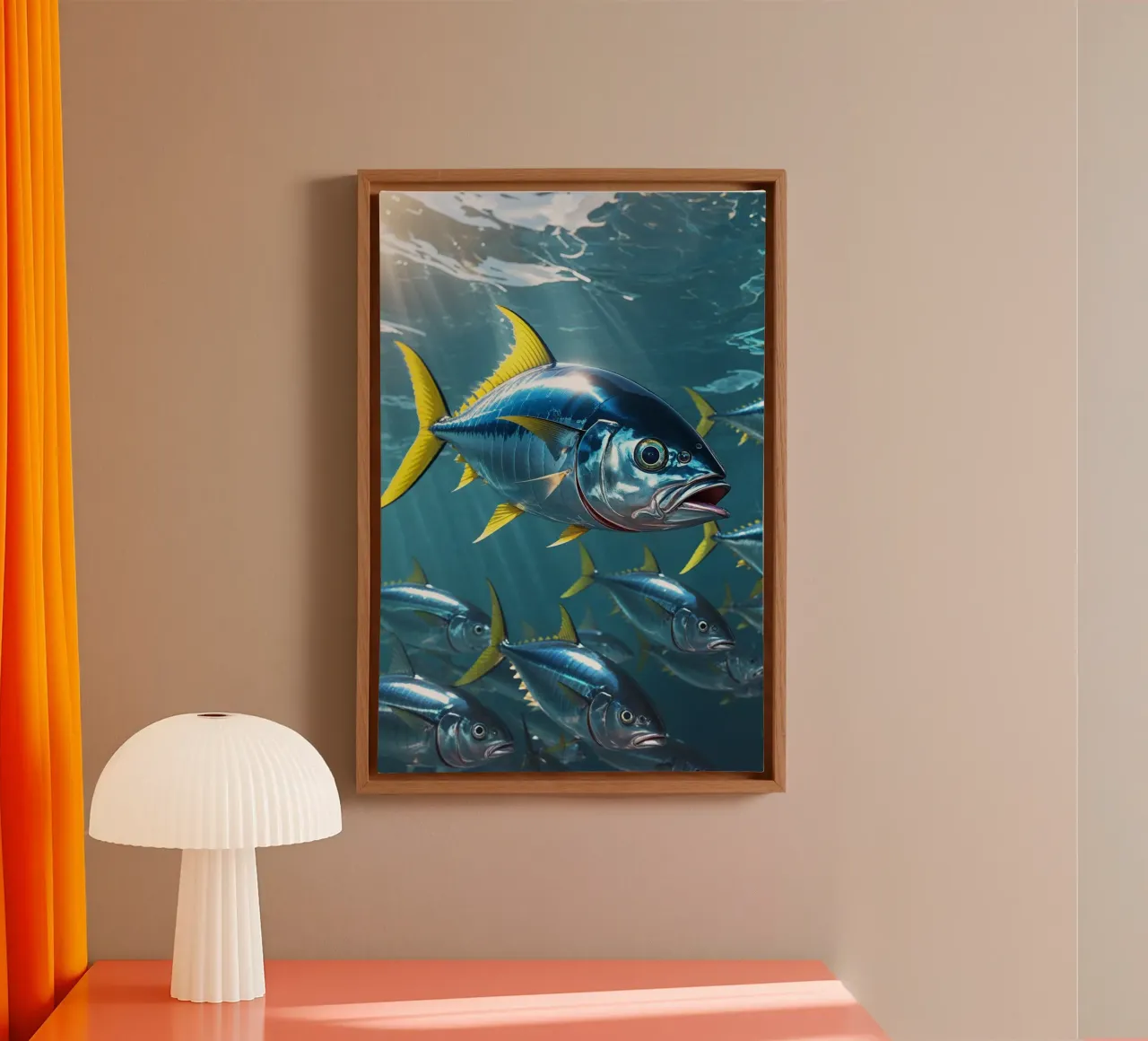 Yellowfin Tuna in Dynamic Motion toile de AlbertKlee