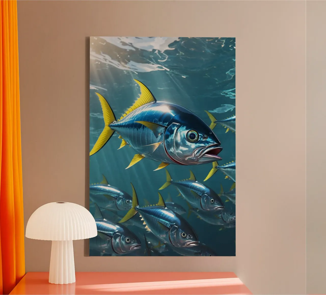 Yellowfin Tuna in Dynamic Motion toile de AlbertKlee