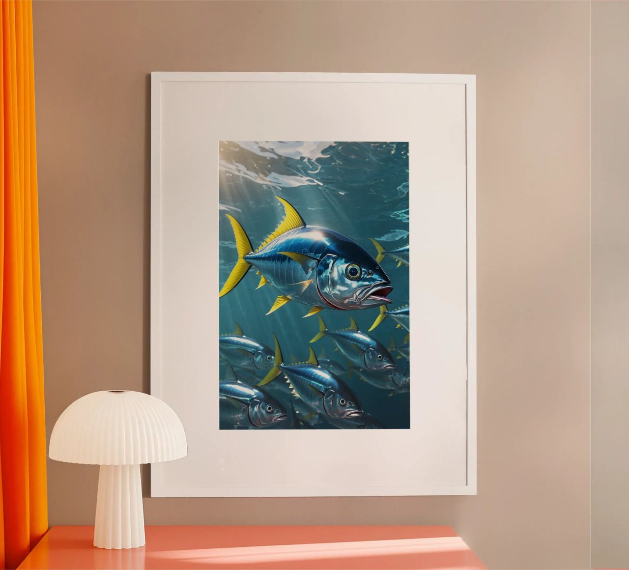 Yellowfin Tuna in Dynamic Motion poster da AlbertKlee