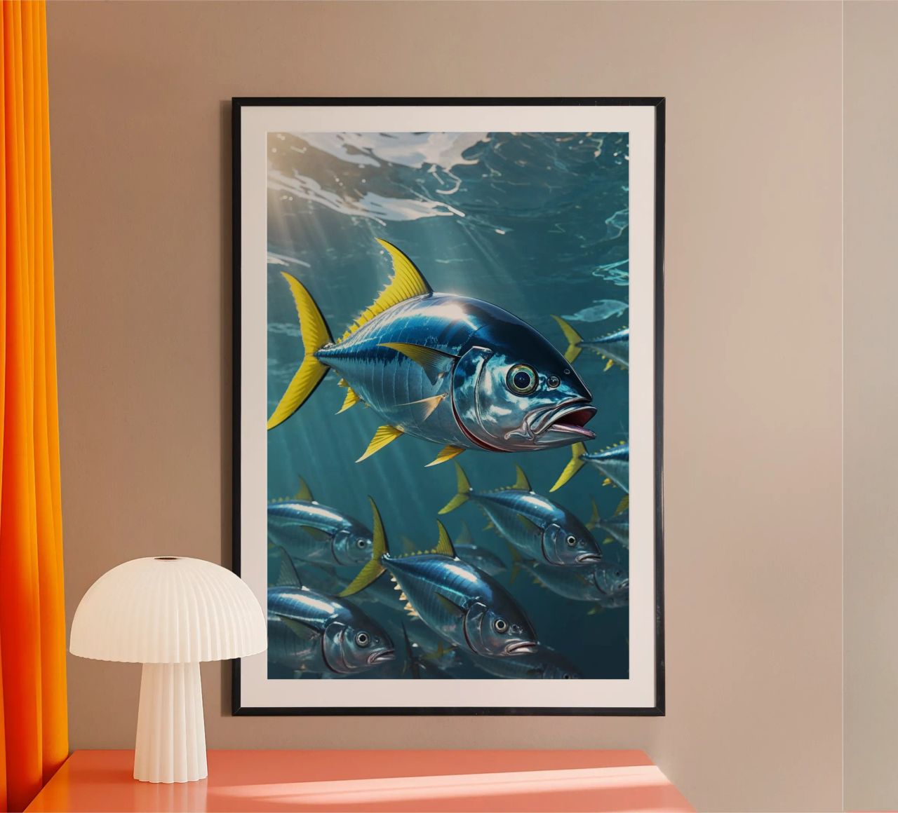Yellowfin Tuna in Dynamic Motion poster da AlbertKlee