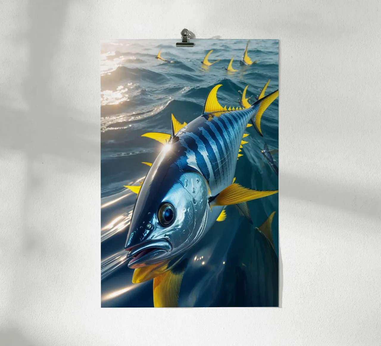Graceful Yellowfin Tuna in Pristine Waters carta hahnemühle da AlbertKlee