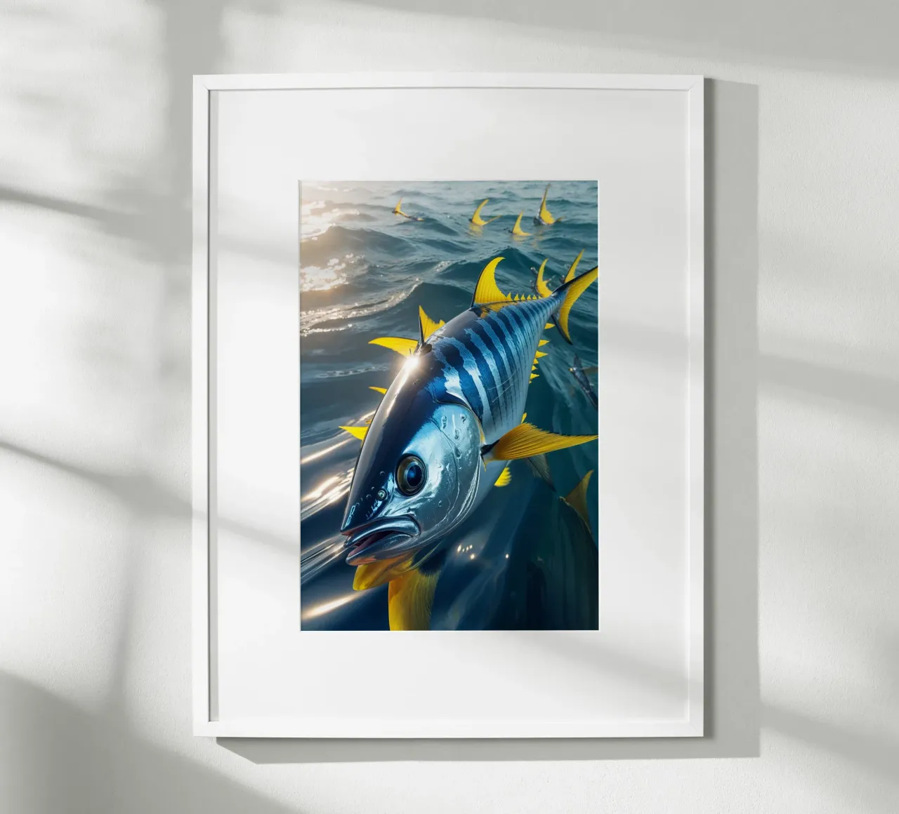 Graceful Yellowfin Tuna in Pristine Waters carta hahnemühle da AlbertKlee