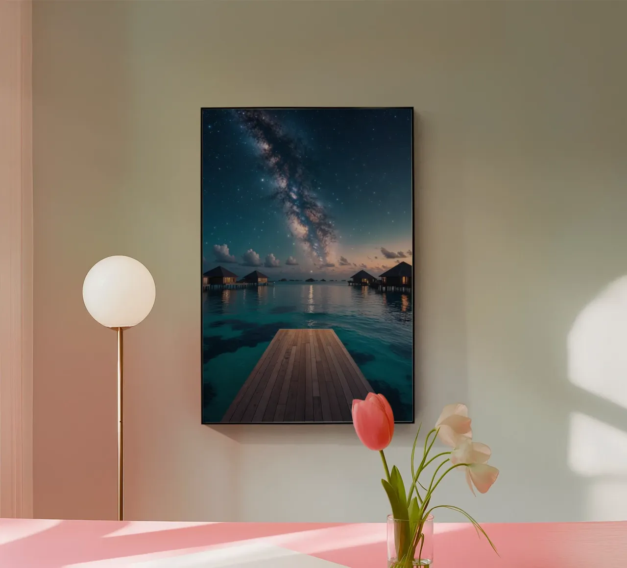 Starlit Dreams Over Crystal Waters plexiglass da AlbertKlee