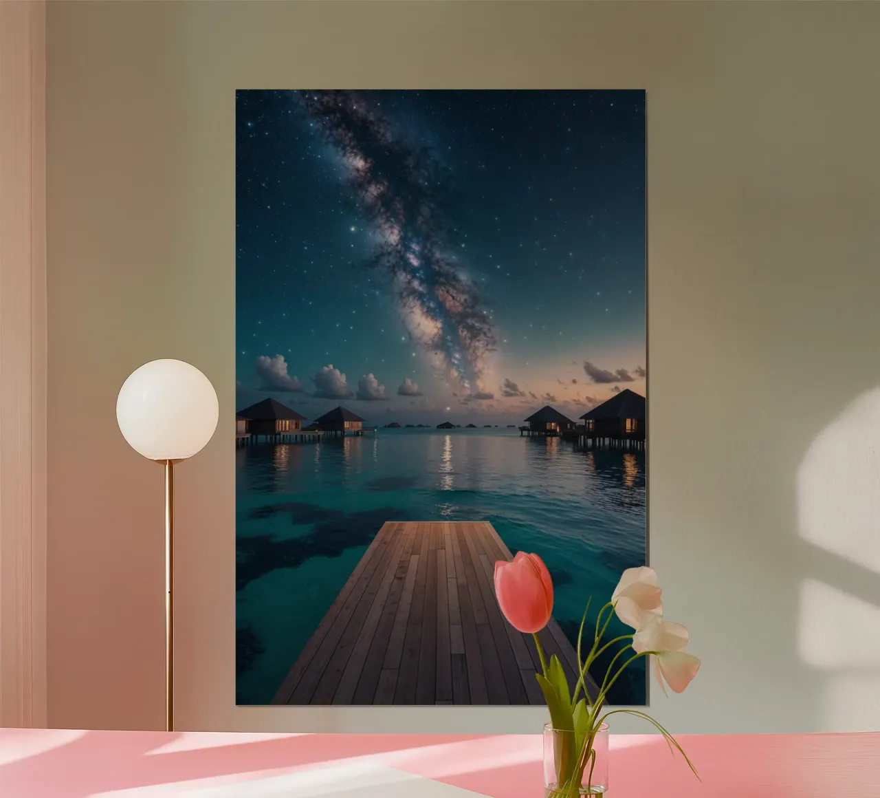 Starlit Dreams Over Crystal Waters poster da AlbertKlee