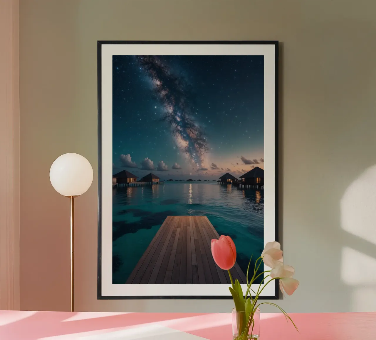Starlit Dreams Over Crystal Waters poster da AlbertKlee