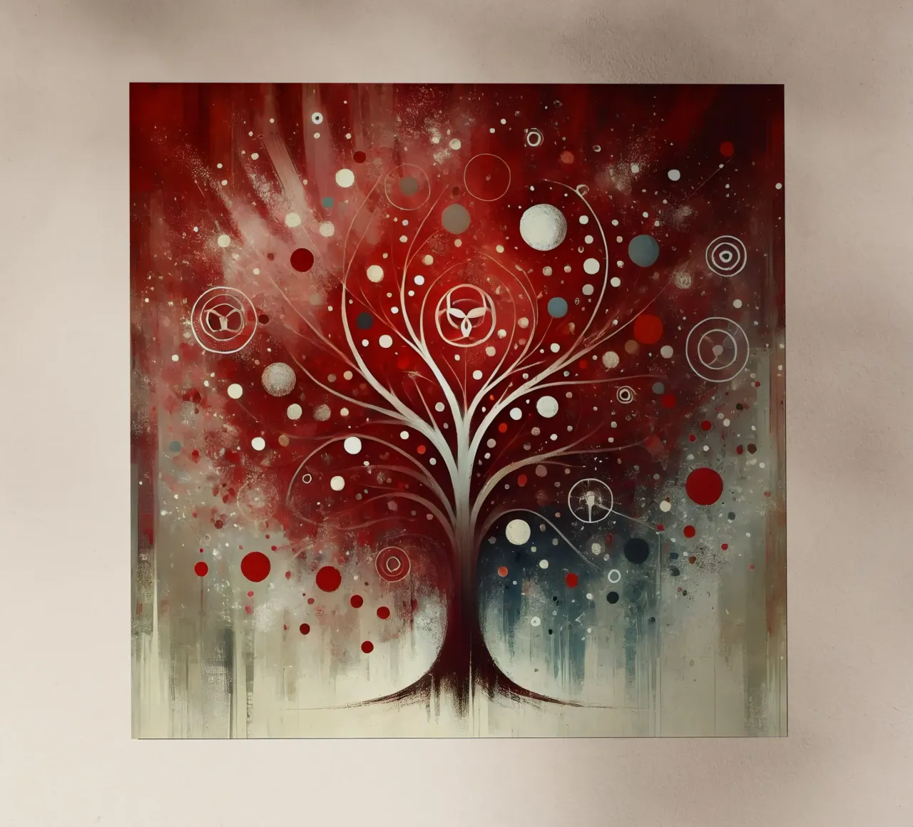 Albero rosso pellicola backlit da spiritual