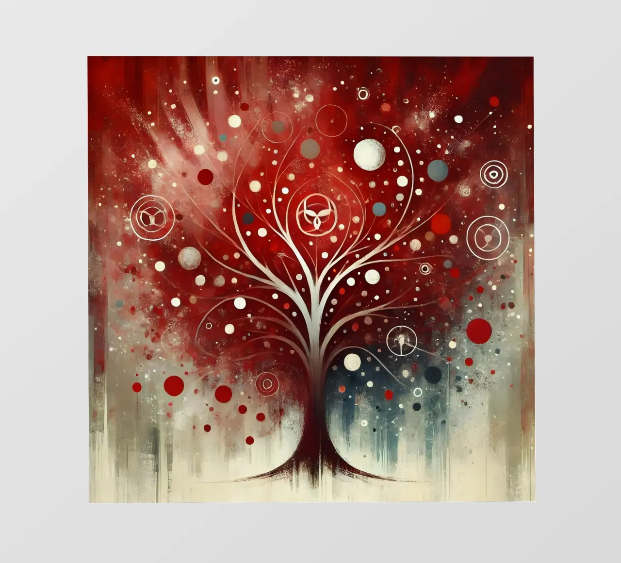 Albero rosso pellicola backlit da spiritual