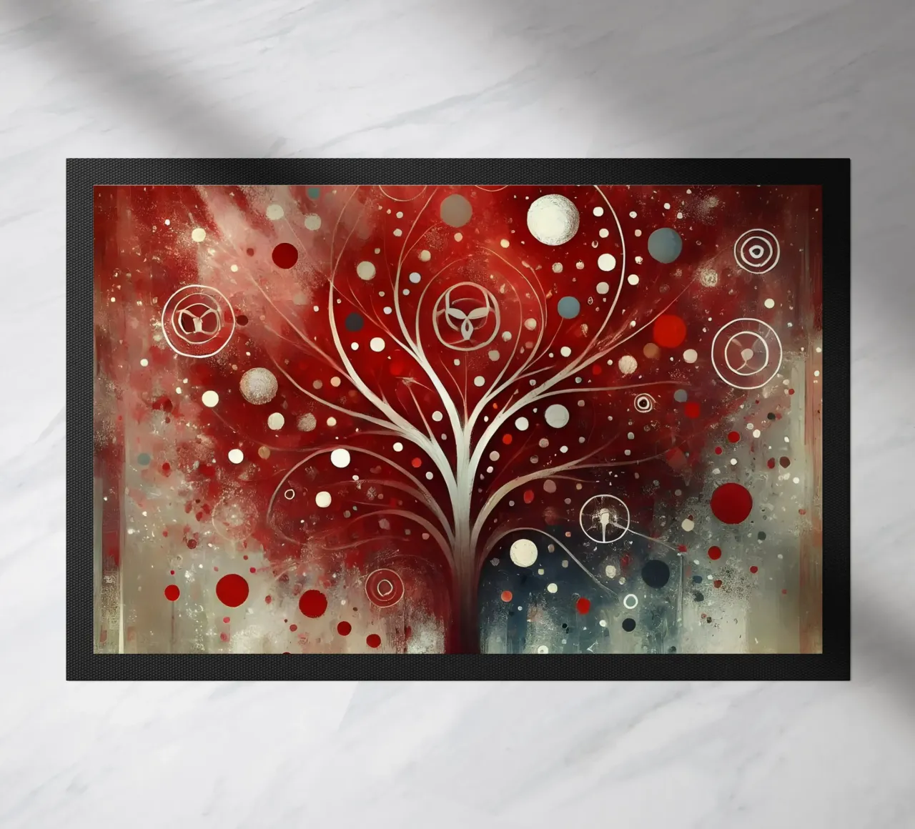 Tree red doormat by spiritual