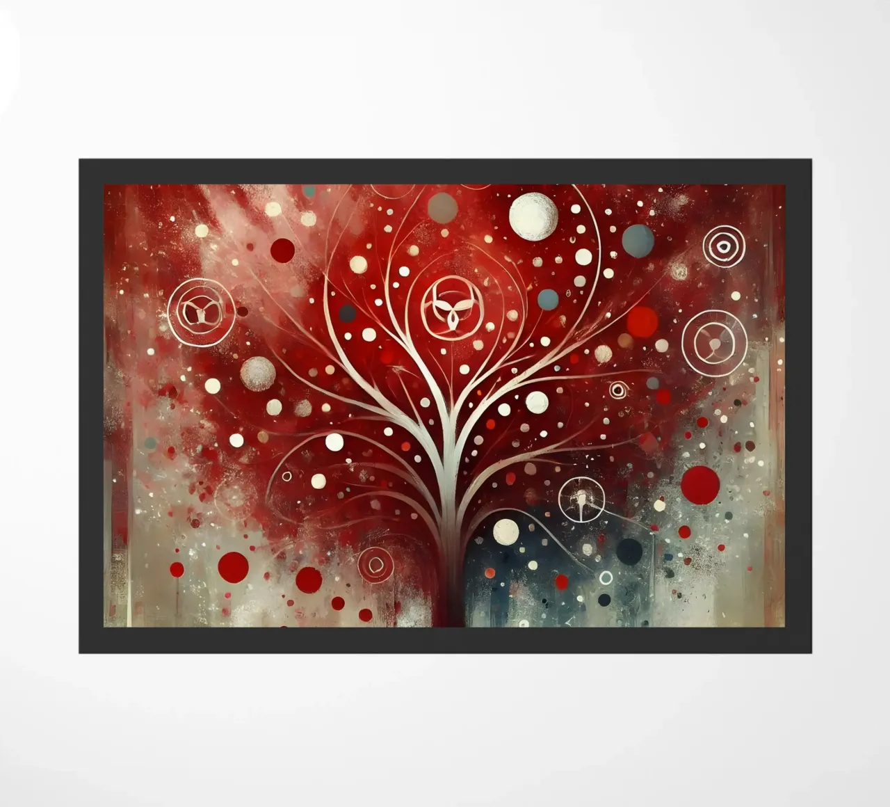 Tree red doormat by spiritual