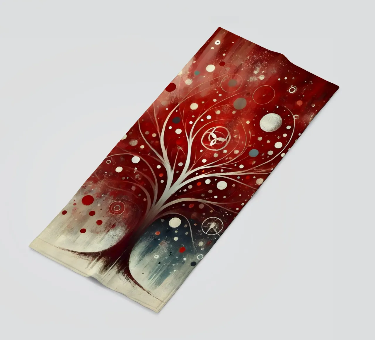 Tree red beach towel by spiritual