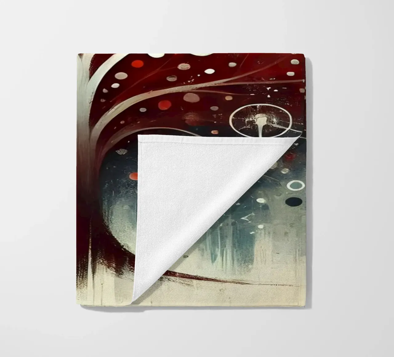 Tree red beach towel by spiritual