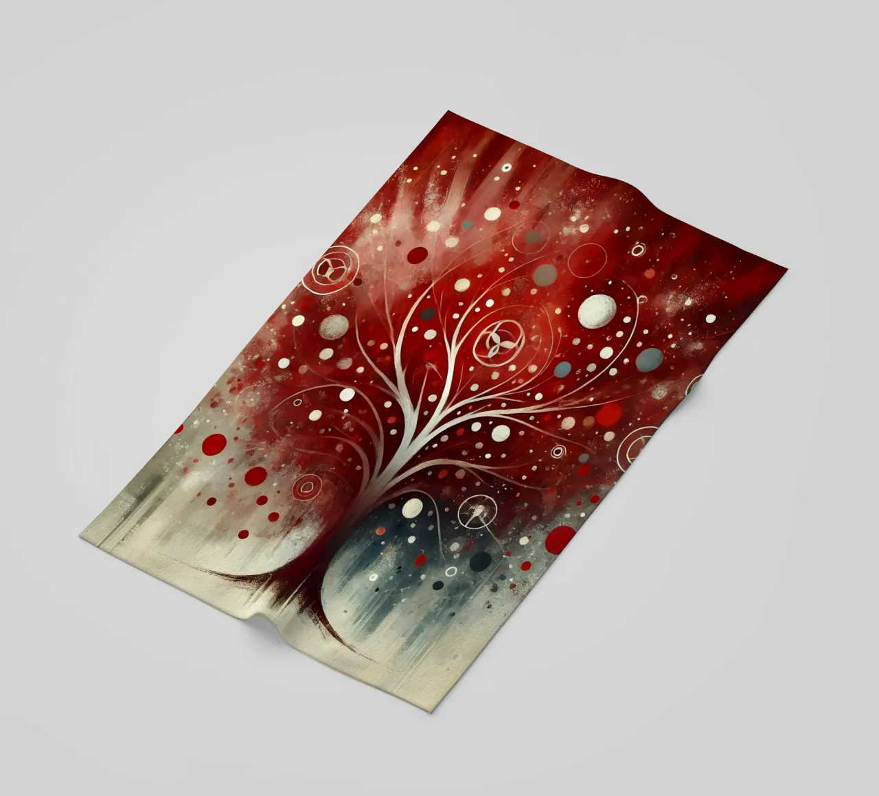 Tree red beach towel by spiritual