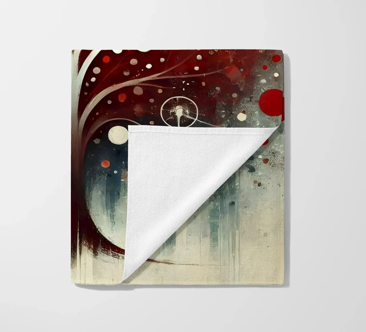 Tree red beach towel by spiritual