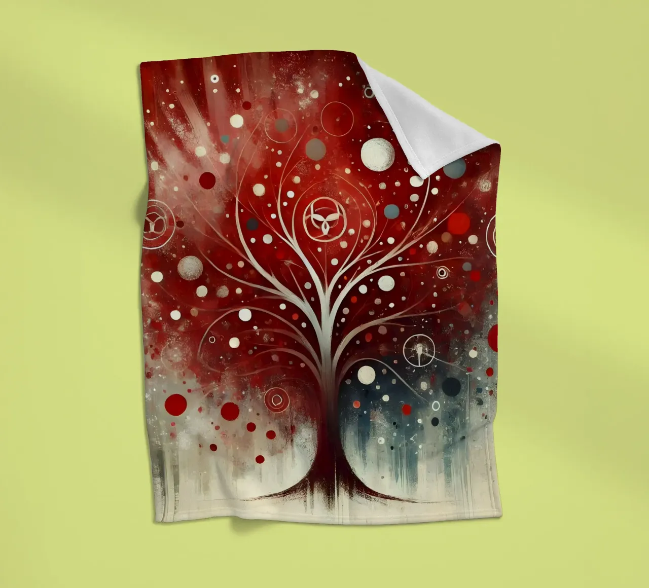Tree red fleecedeken van spiritual