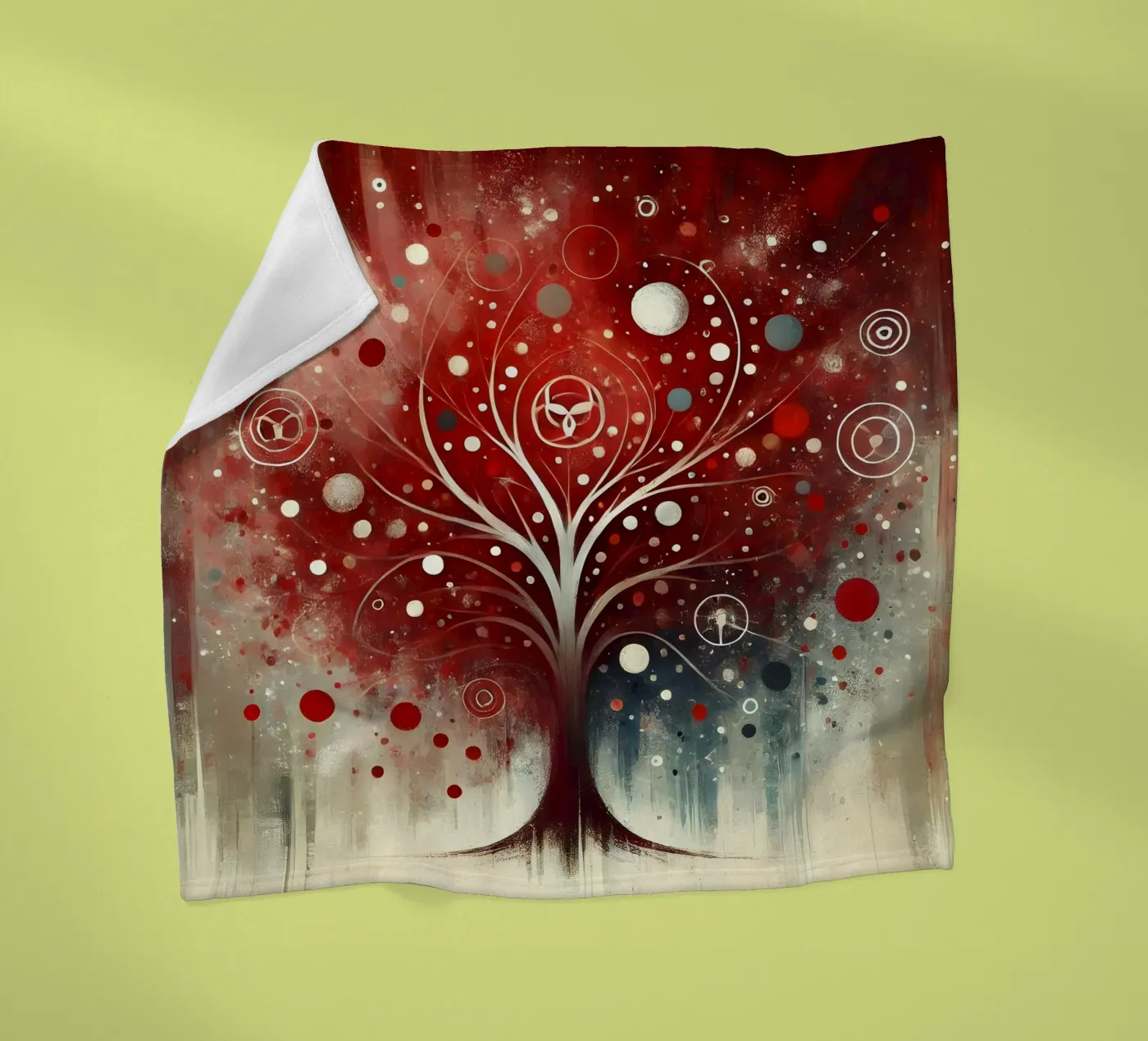 Arbre rouge plaid polaire de spiritual