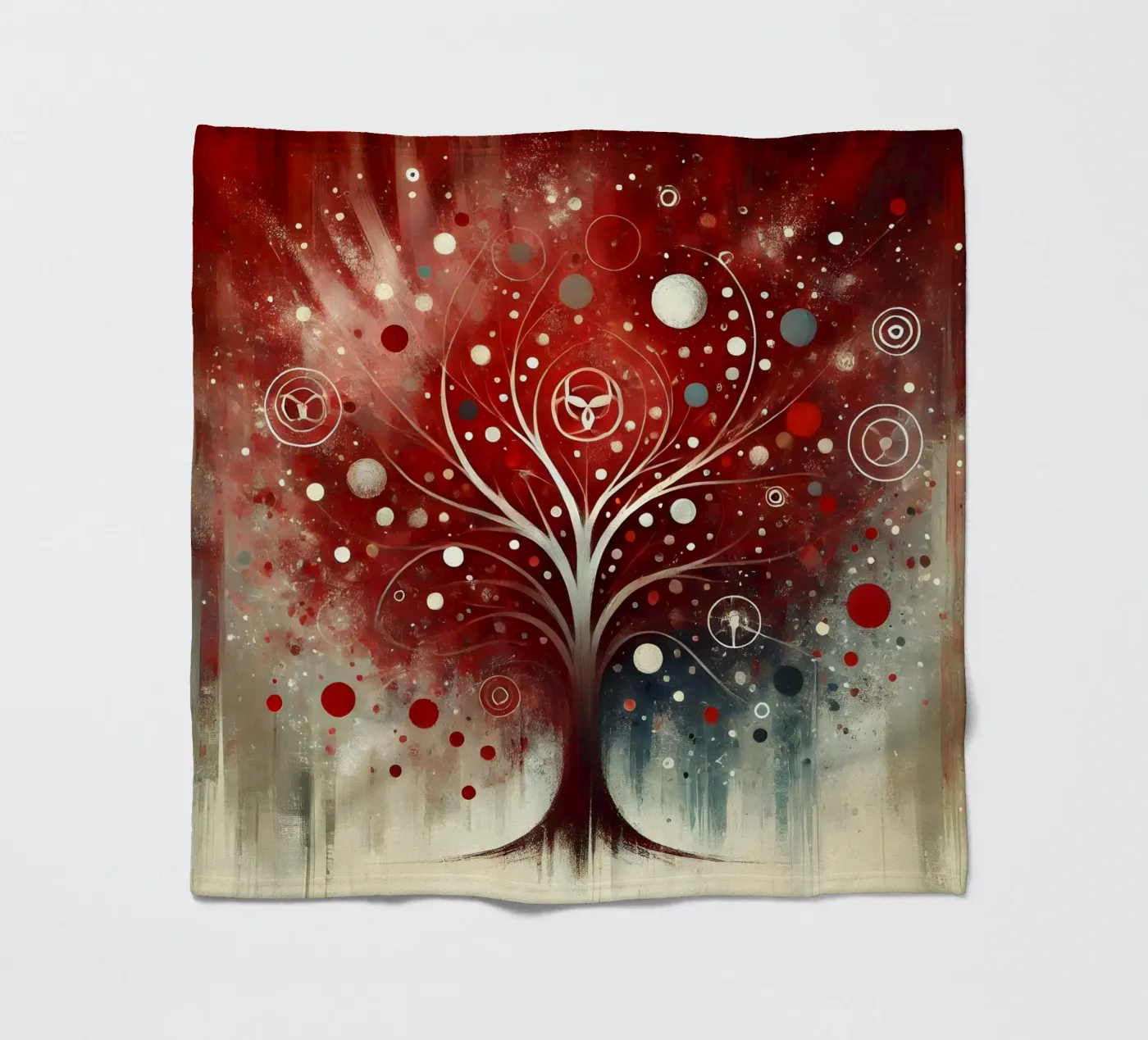 Arbre rouge plaid polaire de spiritual