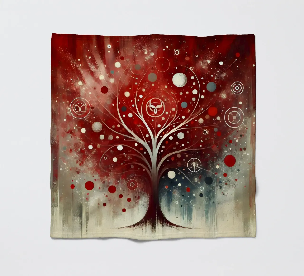 Tree red fleecedeken van spiritual