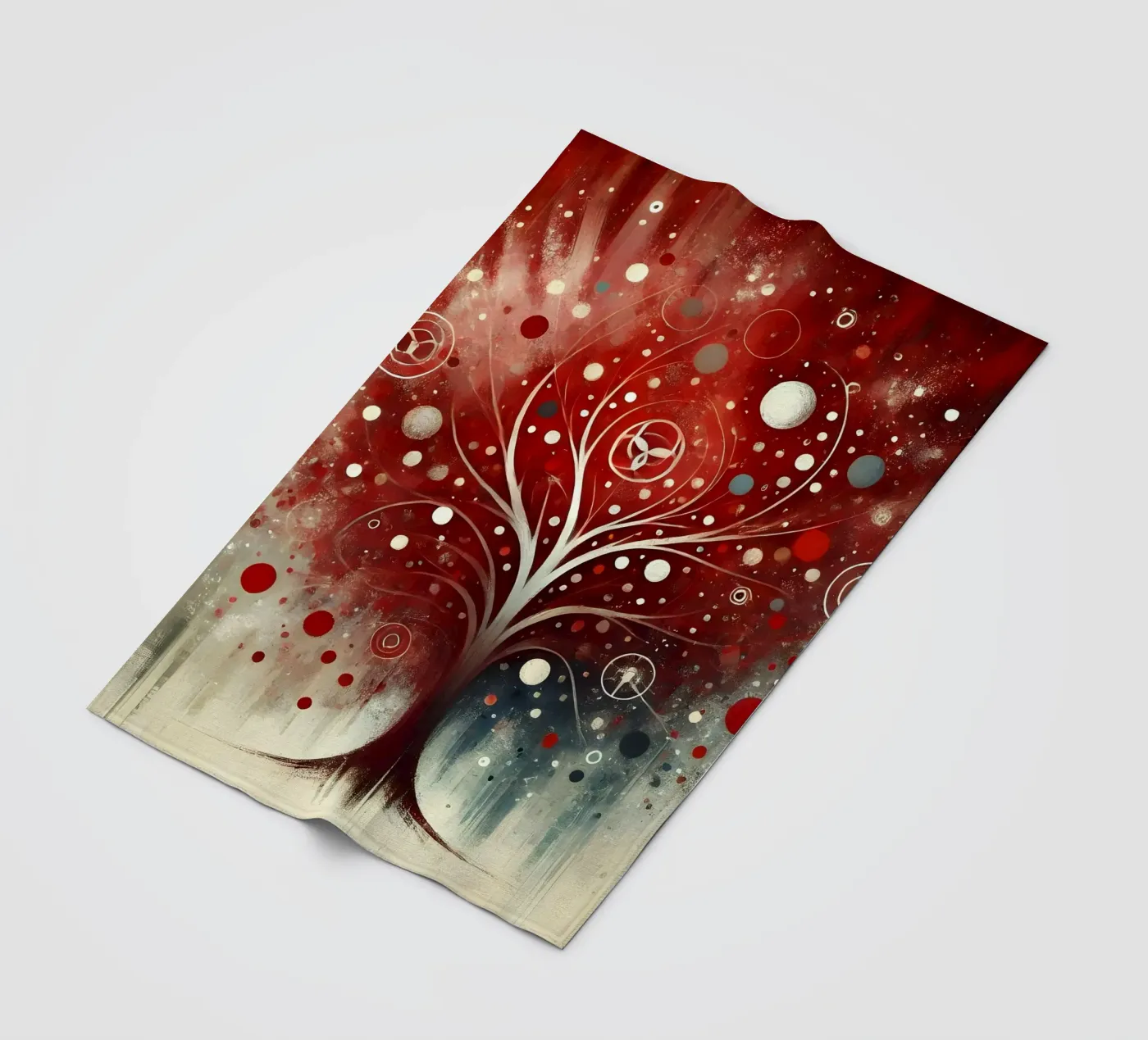 Arbre rouge plaid polaire de spiritual