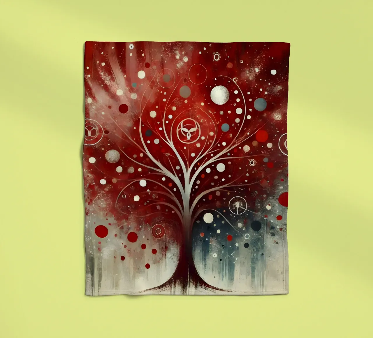Tree red fleecedeken van spiritual