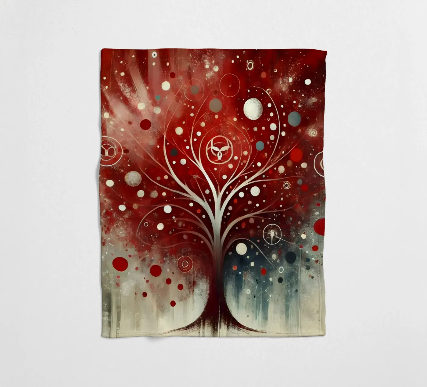 Arbre rouge plaid polaire de spiritual