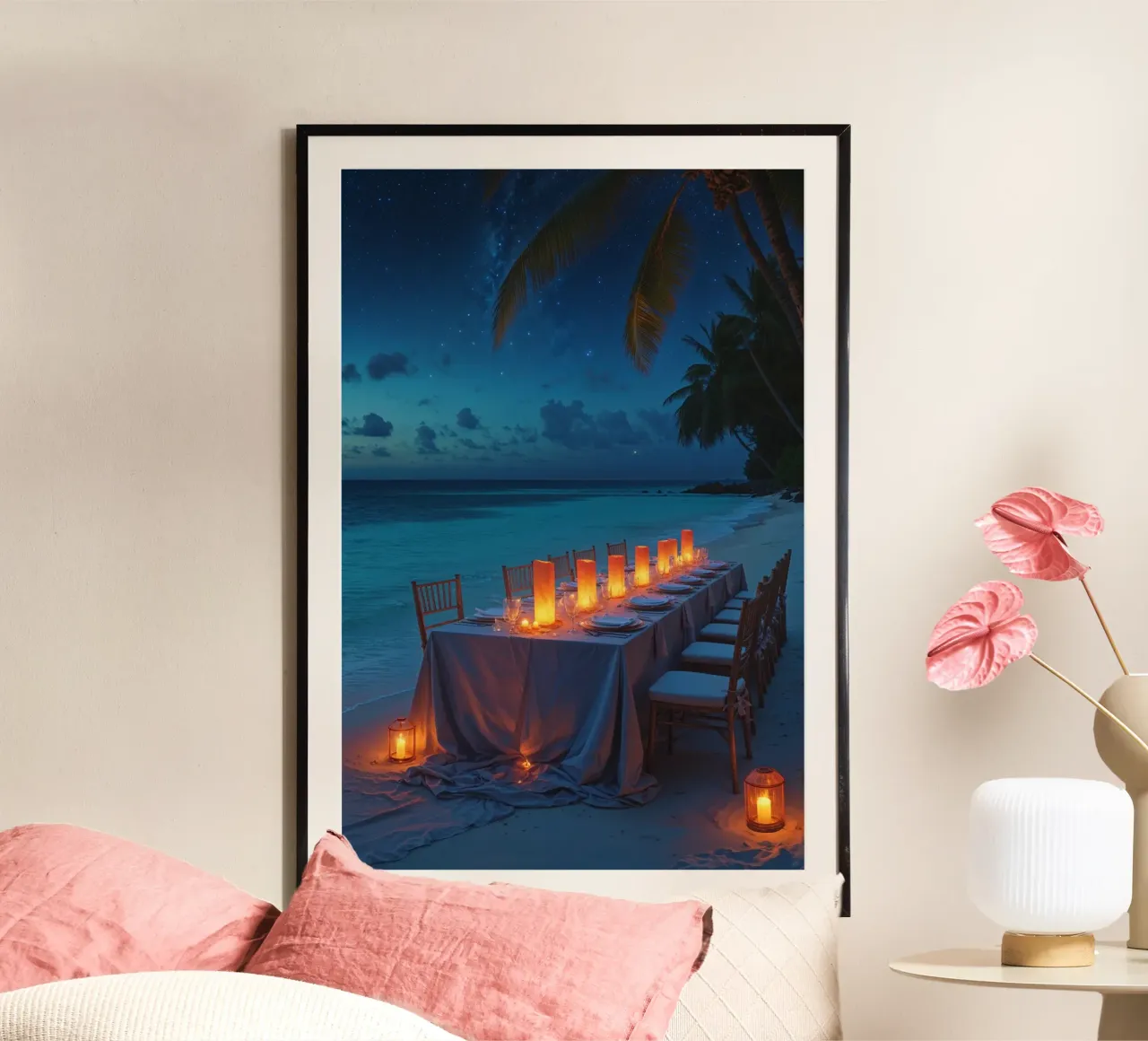 Oceanfront Dining Beneath the Stars poster da AlbertKlee