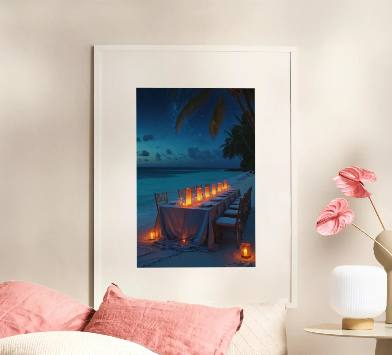 Oceanfront Dining Beneath the Stars poster da AlbertKlee