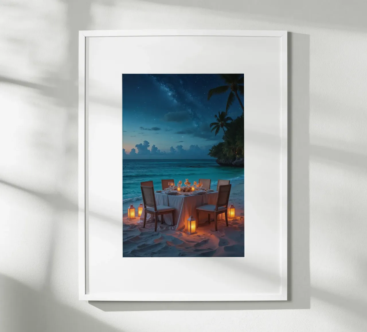 Romantic Dinner Alongside the Milky Way poster da AlbertKlee