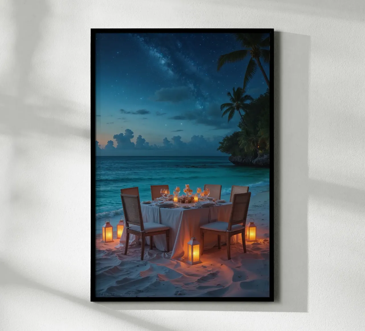 Romantic Dinner Alongside the Milky Way poster da AlbertKlee