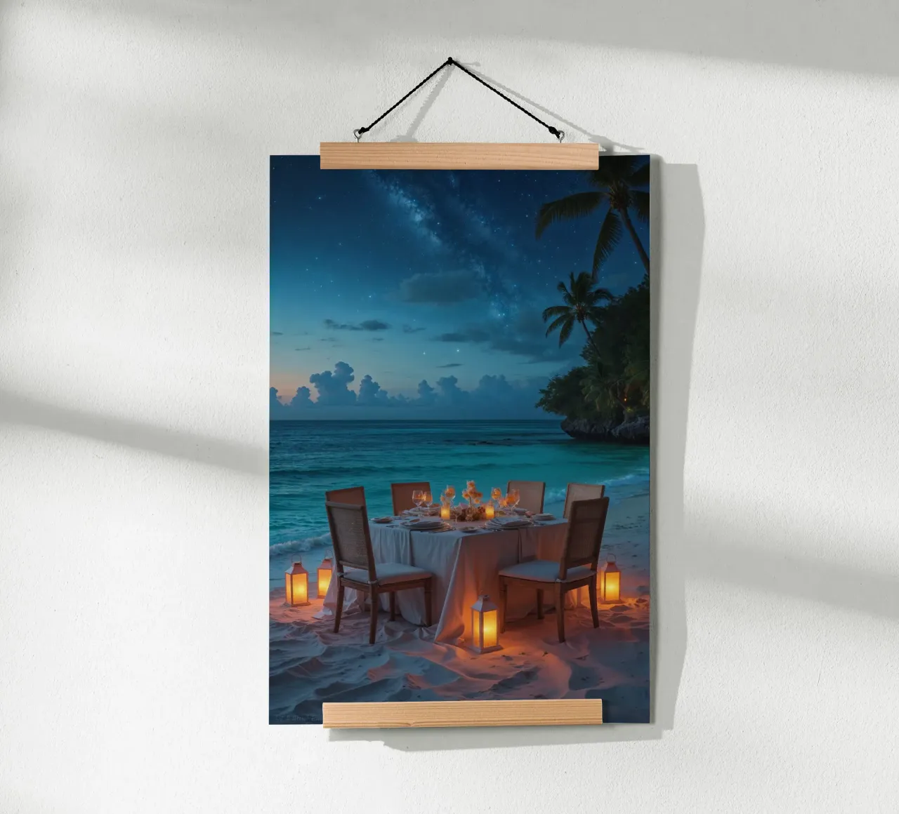 Romantic Dinner Alongside the Milky Way poster da AlbertKlee