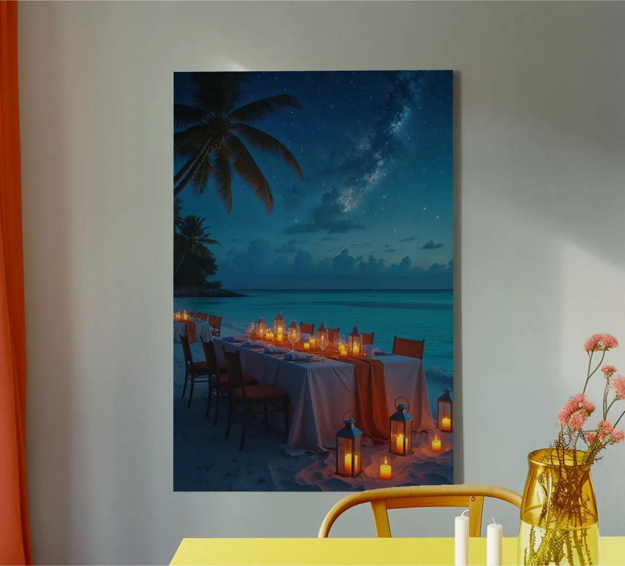 Milky Way Dining Experience tela con Cornice a cassetta da AlbertKlee
