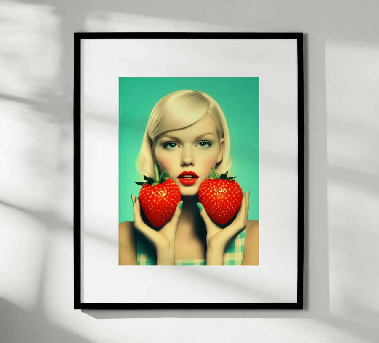 Ragazza bionda alla fragola - Poster cucina retrò poster da Autofocus