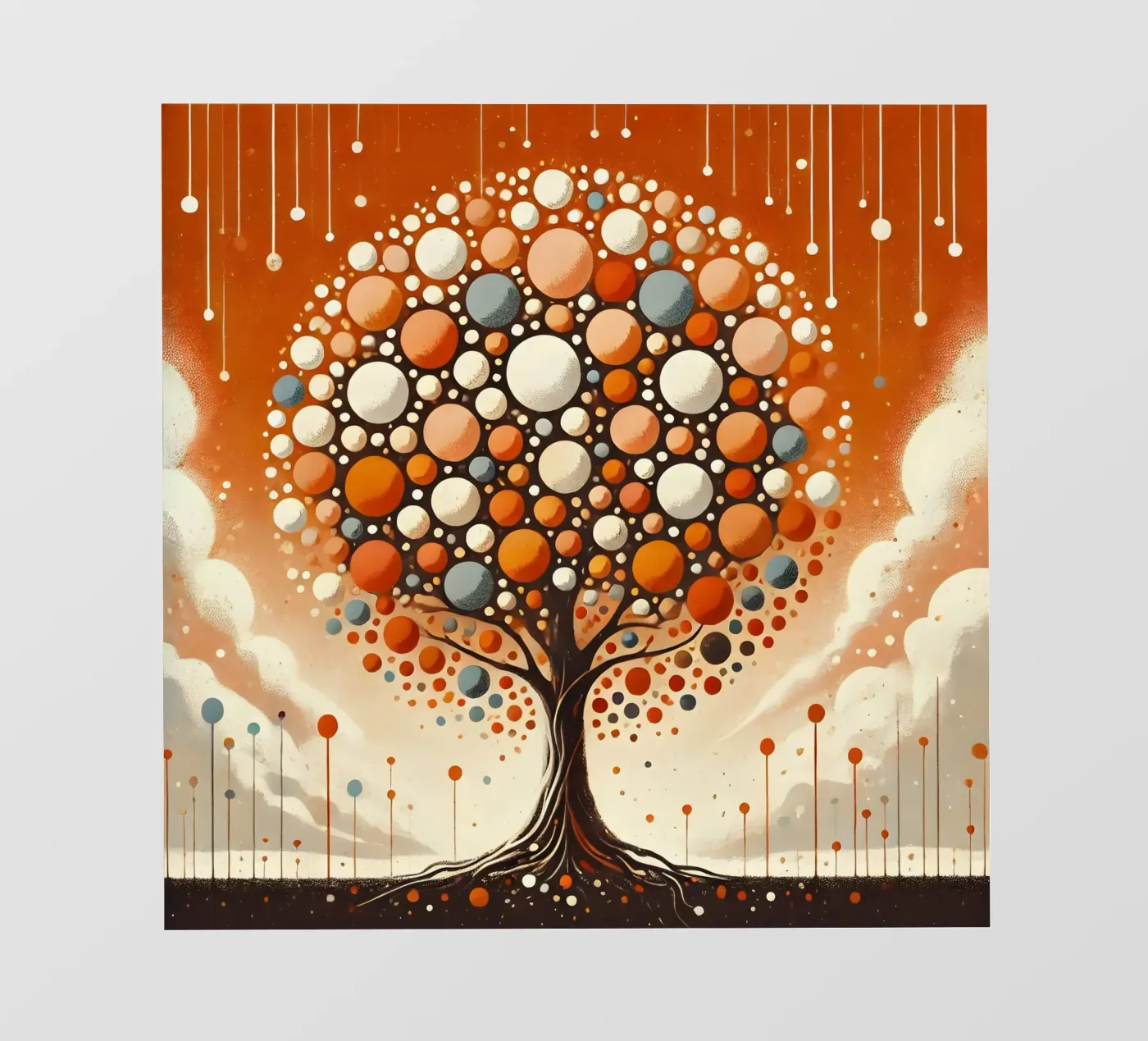 Baum orange fotobehang van spiritual