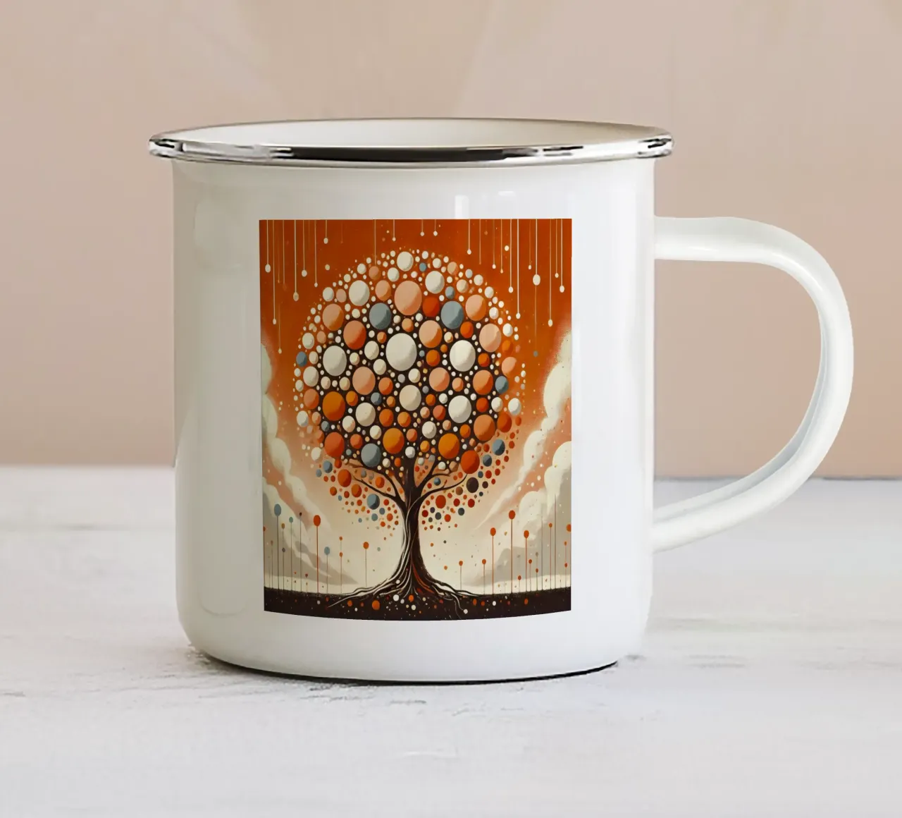 Arancia Baum tazza in smalto da spiritual