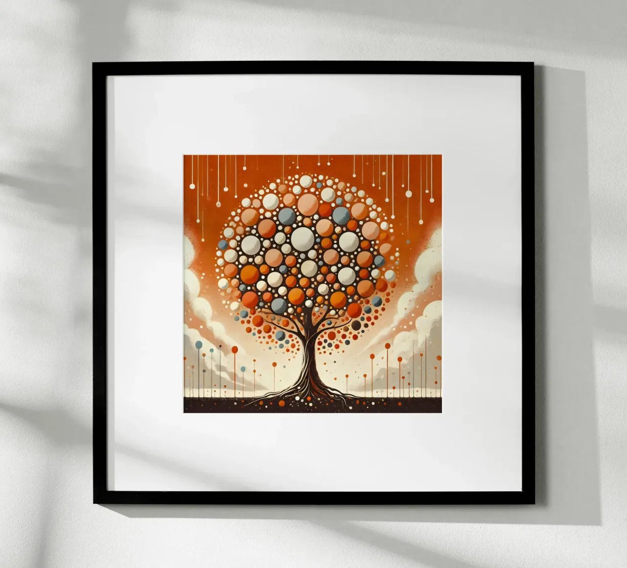 Arancia Baum poster con telaio in legno da spiritual